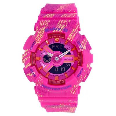 Refurbished Casio Baby-G Analog Digital Harzarmband Mehrfarbiges Zifferblatt Quarz BA-110TX-4A 100M Damenuhr