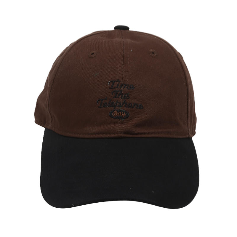 Fashion Korean Style Letter Embroidered Baseball Cap Unisex Street Casual Color Blocking Peaked Cap