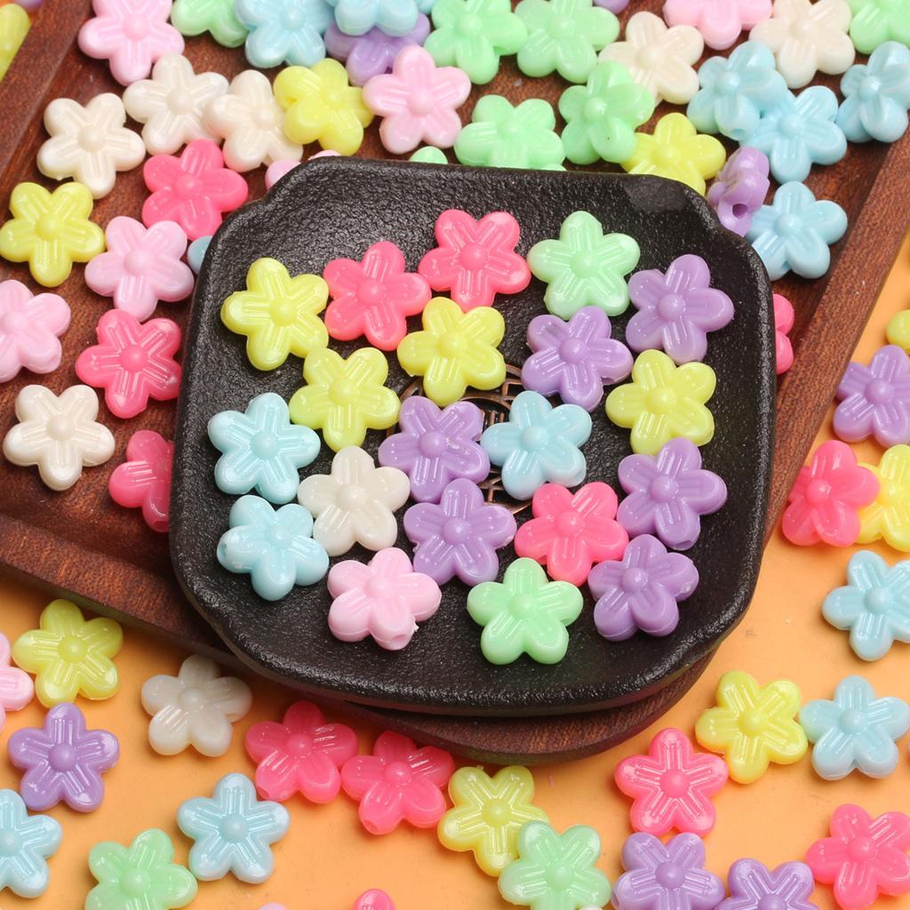 500 g/pungă aproximativ 360-700 buc. Mărgele DIY Accesorii acrilice DIY Bijuterii Mărgele Floare colorată Steaua de mare Mărgele libere scobite