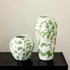 French Retro Wabi-Sabi Style High-End Ceramic Vase Jingdezhen Pot Living/Dining/Bedroom/Office Flower Arrangement Decor Dried