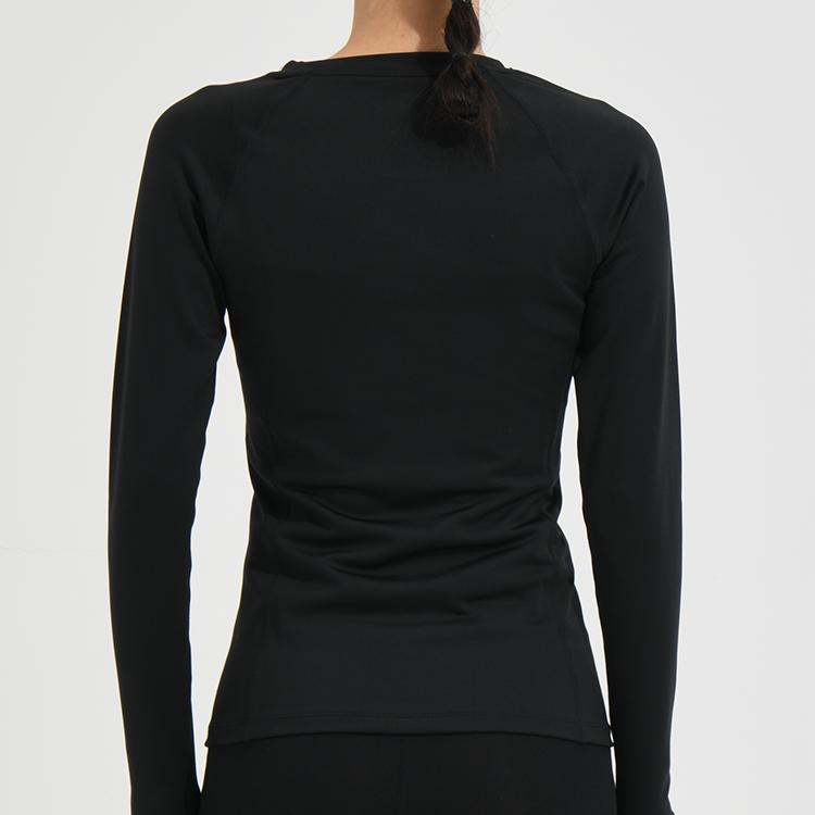 Li Ning Badminton Series Solid Color Logo Print Pullover Round Neck Long Sleeve Tight Fit Sweatshirt Women sweatshirt Black AUDR110-1