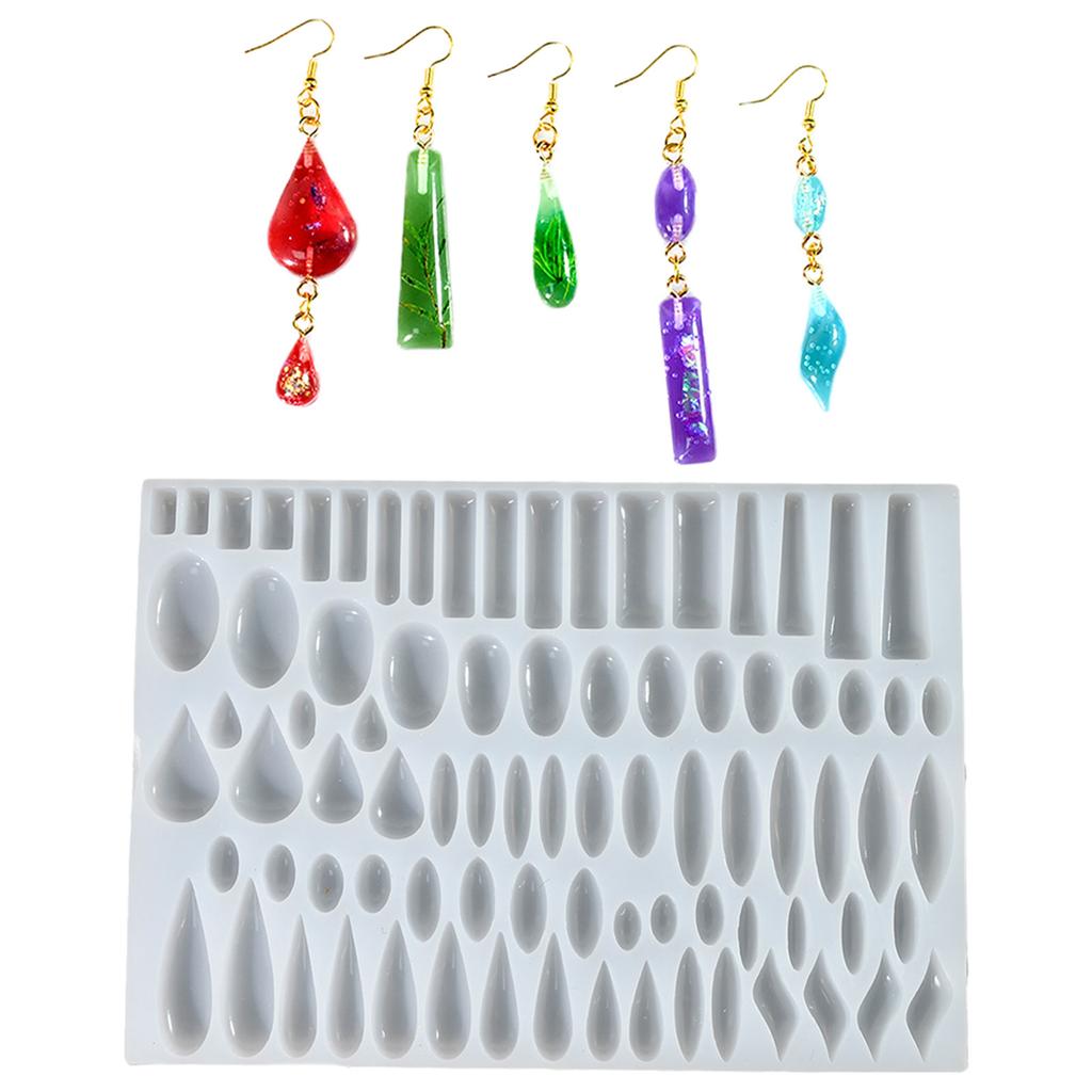 Creative Long Strip Water Drop Pendant Mold Artistic Silicone Charm Mold for Crafting Water Drop Long Bar Pendant