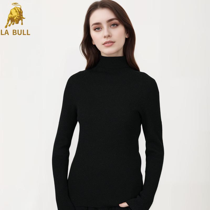 

LA BULL Women s Turtleneck Knit Sweater L