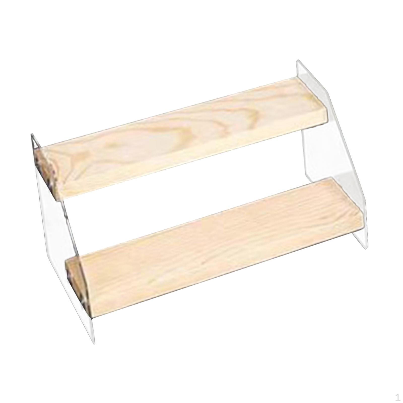 

Акрилова підставка для демонстраційних полиць. Дерев’яна підставка. Багатоцільова парфумерна підставка для фігурок 2 layer