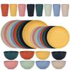 32-Piece Nordic Wheat Straw Tableware Set