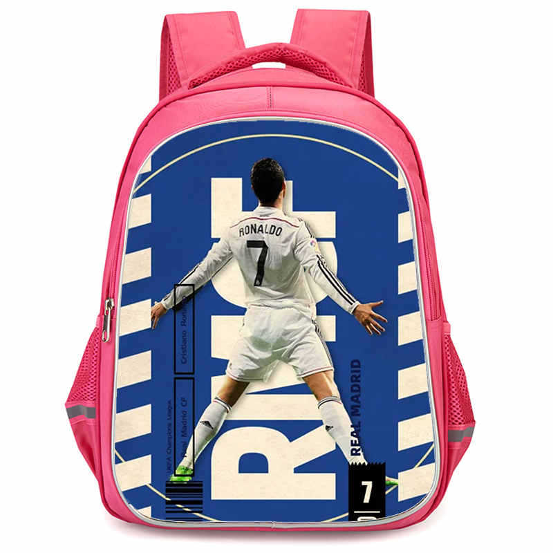 Cr7 Rucksack Hochauflösender Druck Große Kapazität Multifunktion Reißverschluss Oxford Rückenschutz Leichter Rucksack