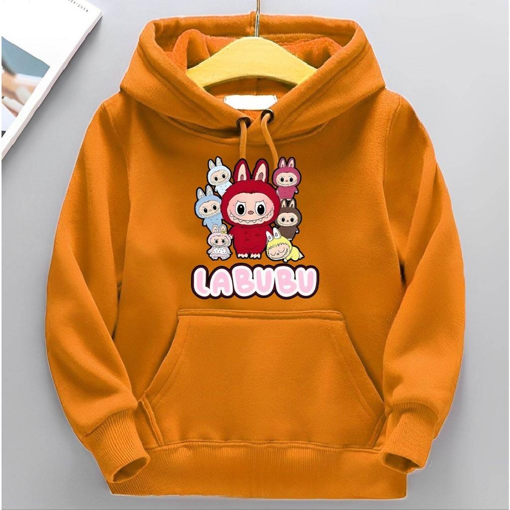 Children's Hoodie New Trendy Labubu Kids Cute Cartoon Casual Daily Hoodie 100-160cm Boys Girls