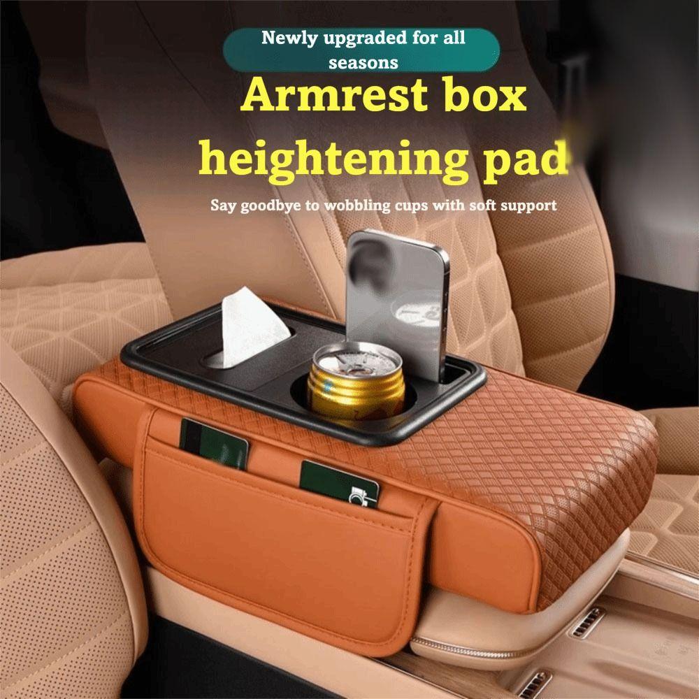 Premium Cushion Car Armrest Storage Box Large-Capacity Organizer Vehicle Organization