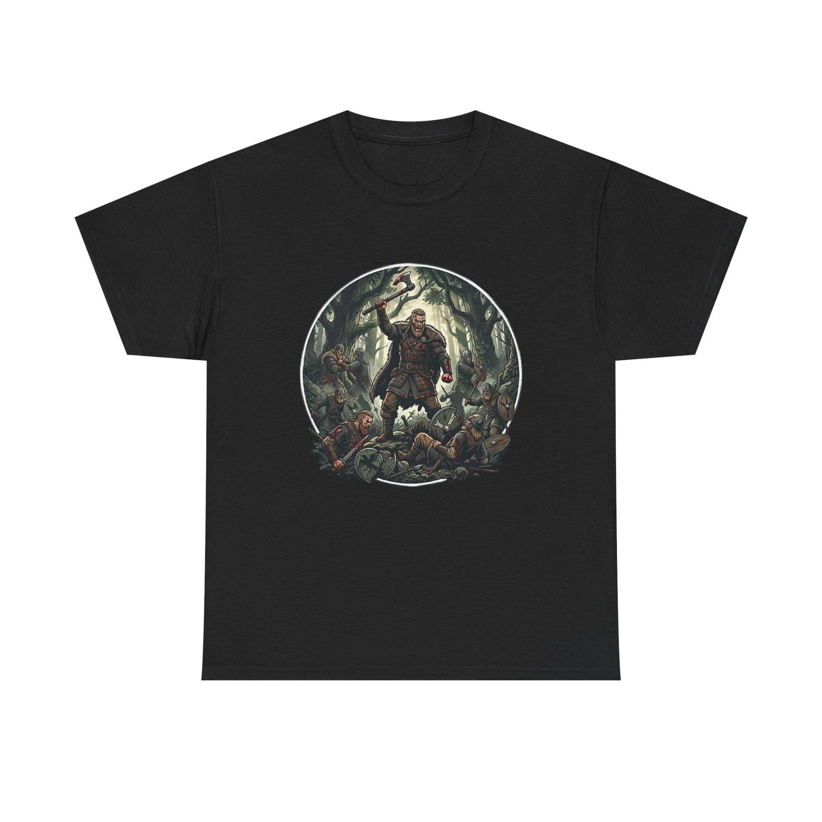 Monster Hunter scene Tee | Vintage fantasy swamp illustration S