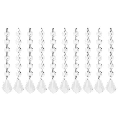 10PCS Acrylic Pendant 15cm Leaf Shape for Chandeliers Wedding Party Christmas Tree