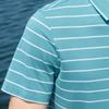 13% Mulberry Silk & Long-staple Cotton Summer Striped Polo Shirt