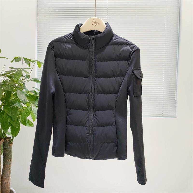 White duck down jacket women's autumn and winter new yoga clothes casual outdoor sports slim and thin coat women