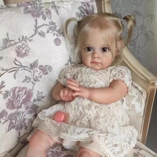 60cm Female Rebirth Doll Cloth Body Cute Girl Soft Vinyl Simulation Doll Children's Toy Gift