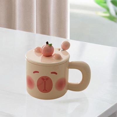 Ceramic Coffee Mug Cup Birthday Gift Reusable Household Tea with Handle for Breakfast