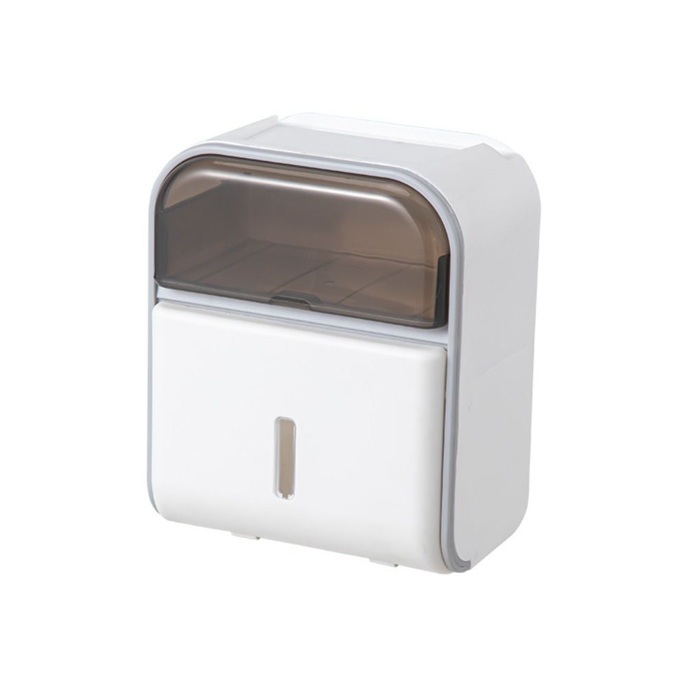 Waterproof Wall-Mounted Tissue Box No-Drill Draw Tissue Box Toilet Paper Holder  Bathroom
