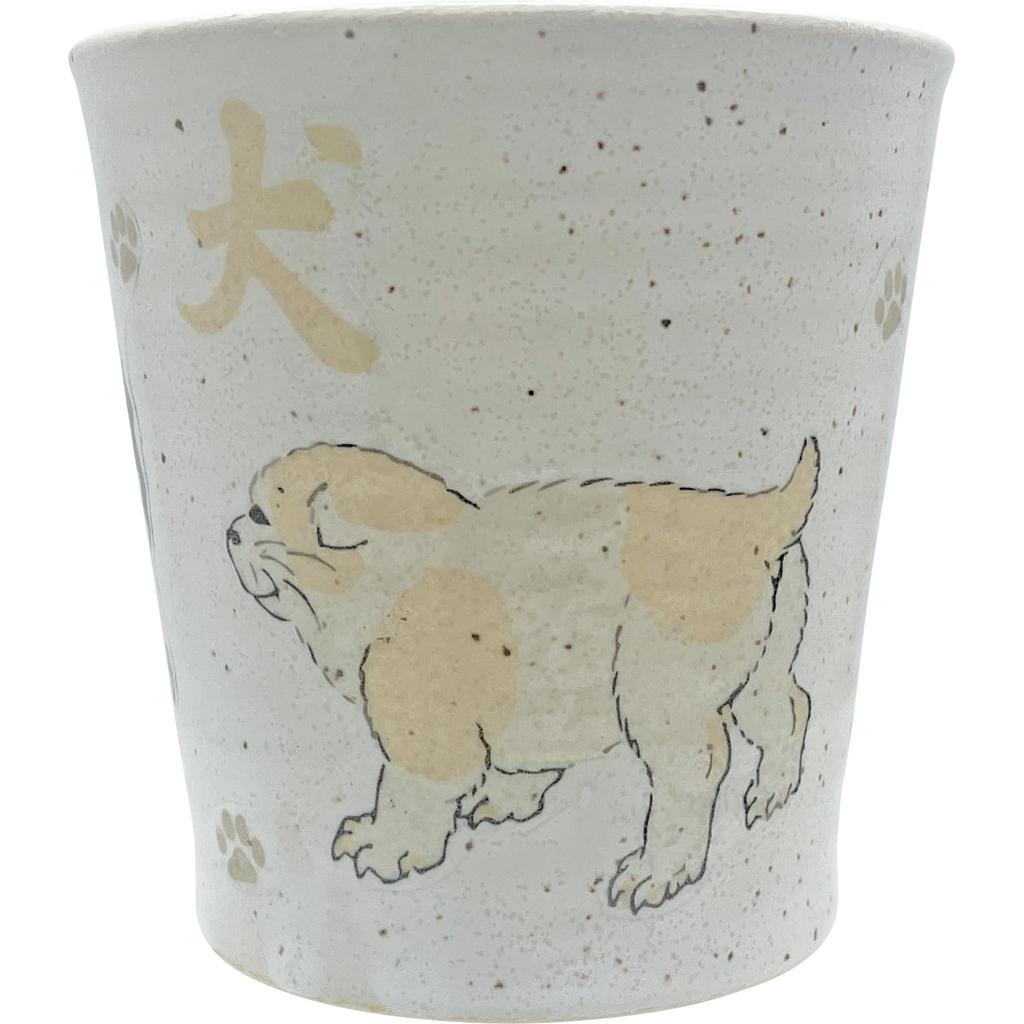 sun art Cute Dog Katsushika Hokusai Japanese Made In 9 X 9 270 Ml "Hokusai Animals" Teacup, Design, Merchandise, Tableware, Japan, White, Approx. Cm,