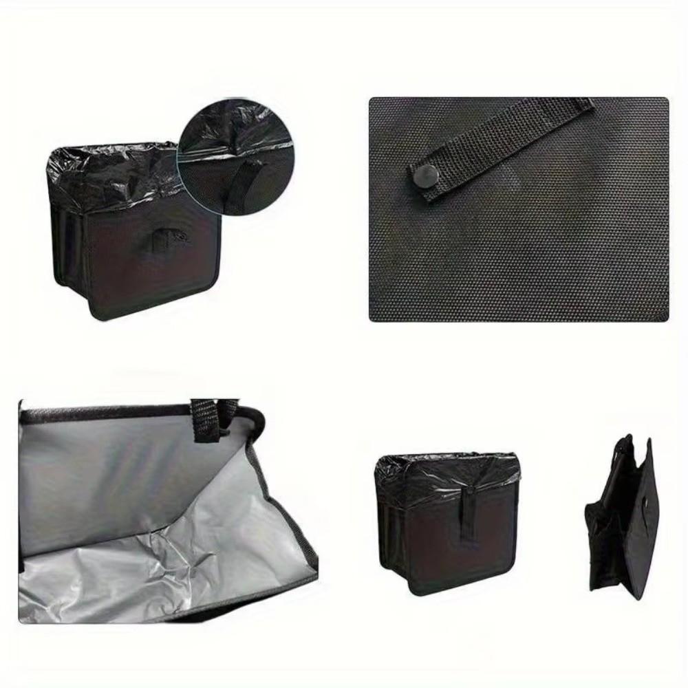Zipper Compartment Car Storage Bag Durable Hanging Bag New Car Trash Can