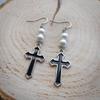 Gothic Men's Cross Earrings
