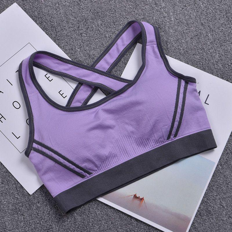 Luxurious Cross Back Padded Sports Bra For Women Seamless And Breathable Fitness Top