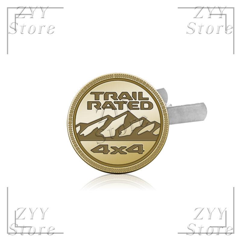 3D Metall Auto Kühlergrill Emblem 4X4 TRAIL RATED Logo Karosserie Aufkleber Auto Abzeichen Aufkleber Zubehör