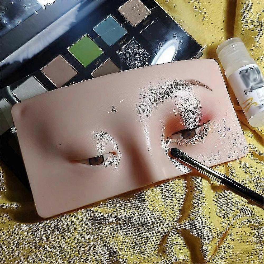 Makeup Practicing Aid Face Eyes Make Up Practice Training Mannequin Silicone Board For Cosmetologist