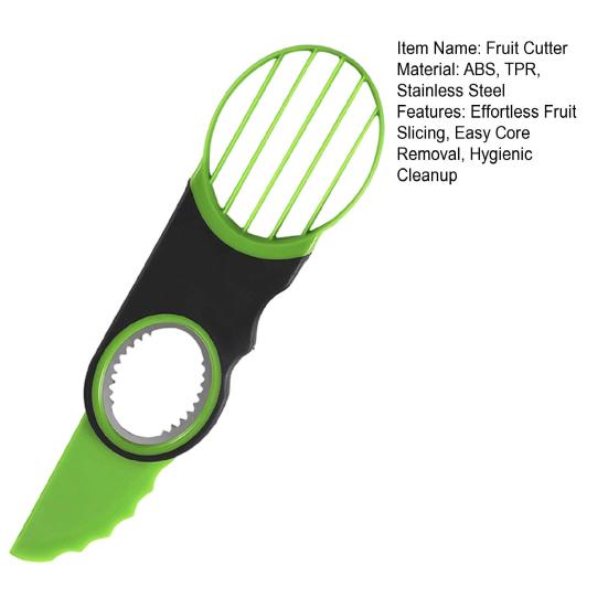 Avocado Kiwi Slicer with Corer Stainless Steel Fruit Cutter for Guacamole Salad Effortless Pitting Slicing Dishwasher Safe Essential Kitchen Tool
