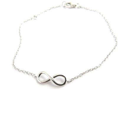 [M7523] - Silver Bracelet 'Infini' (rhodium-plated) - 15x6 Mm