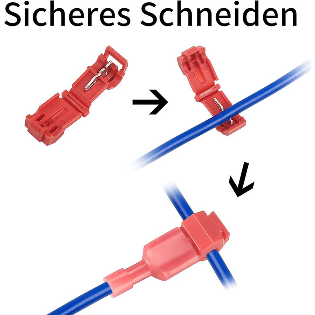 Langlebiges T-Stück-Verbinderset Rasenmäher-Verbinder Einfache Installation Drahtverbindungsset Kunststoffmaterial für Rasenmäher
