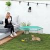 Faltbarer Draht-Hunde- und Welpenauslauf Ø120x60 cm mit wasserdichter Polyesterabdeckung