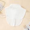 Women's White Fashionable Embroidered Collar, Chiffon Fake Collar, Small Grass, with Sweater, Base Shirt, Versatile, Detachable