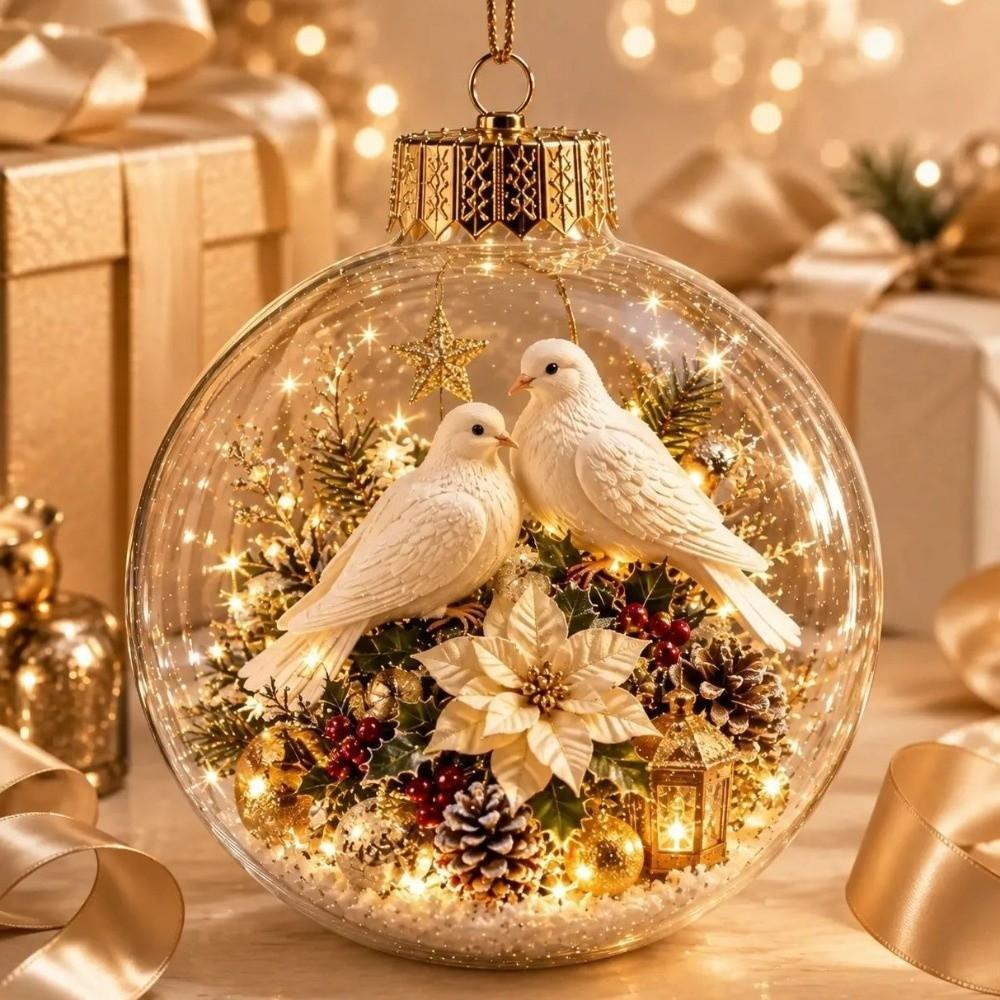 Acrylic Christmas Transparent Ball Pendant Shatterproof Ghost Pendant Ball Halloween Decor