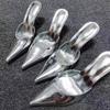 Fashion Sexy High Heels Shoes Woman Pointed Toe Mules Slippers Women Heeled Sandals 2025 Trend Summer Loafers Shallow Pumps Dress Slides
