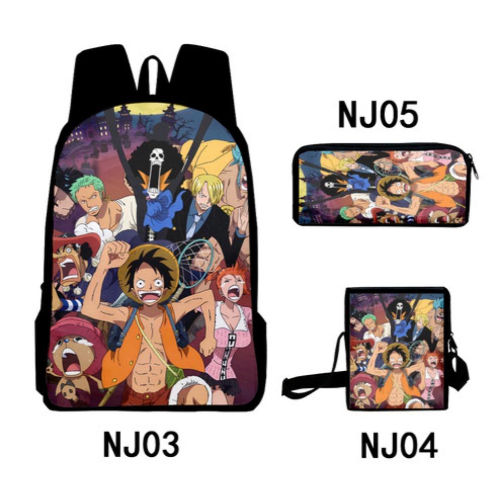 ONE PIECE Student School Bag Luffy Cartoon School Bag Boys Pencil Bag Voyage King Explosion