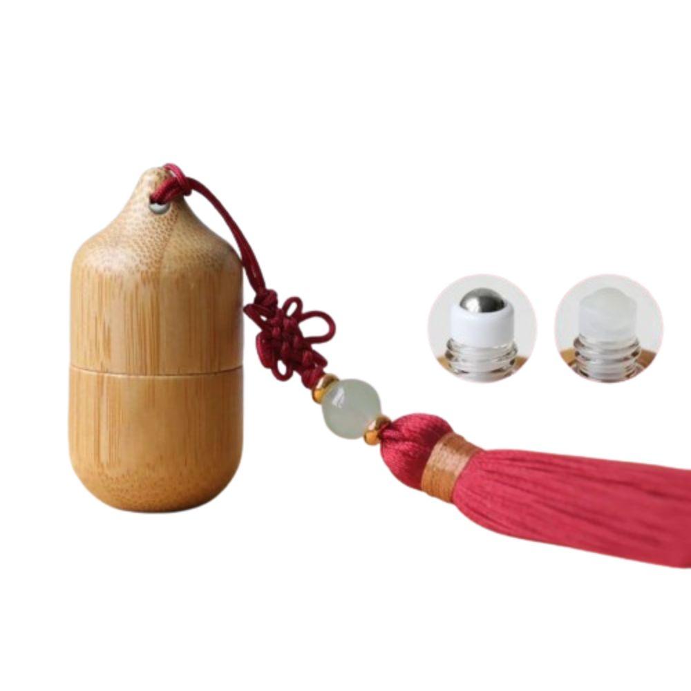 Empty Bottle Bamboo Roller Ball Bottle Reusable Exquisite Essential Oil Bottle Mini Refillable Bottle Gift