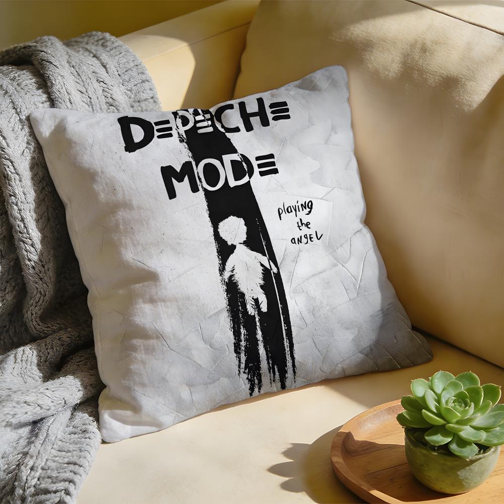 Cushion Cover  Washed Linen  Soft Breathable Decorative Case For Sofa Home Band DDepeche MMode Memento Mori Pillow Cover