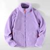 Reversible Fashion Fleece Jacket for Spring Autumn Unisex Couple Coral Fleece Polar Fleece Sherpa Wool Warm Blouse