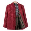 Middle-aged and Old Father Autumn Coat Tang Clothing Men's Velvet Warm Winter Cotton-padded Jacket Year-old 0 Elderly Clothes Grandfather Clothing