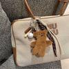 Han Dou Little Bear Pendant – Cute Cartoon Climbing Rope Plush Keychain Charm