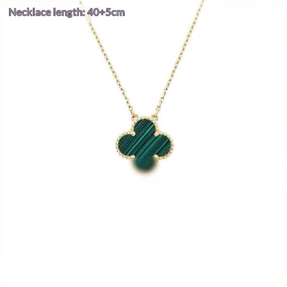Four-leaf Clover Necklace for Women Natural White Mother-of-pearl Carnelian Sweater Chain