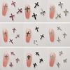 10Pcs 3D Cross Nail Charms for Nails Alloy Retro Cross Nail Charms Decoration