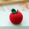 Hand-Knitted Apple & Persimmon Holiday Keychain Pendant