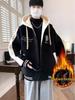 Men's Youth Hooded Cotton Padded Jacket: Trendy Autumn/Winter Style for Junior High & High School Students