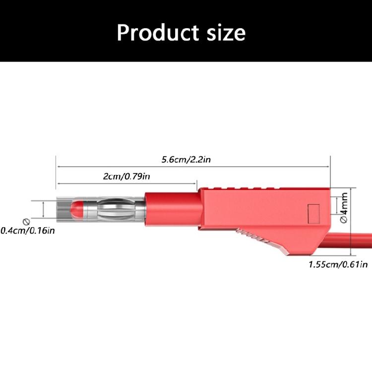 Heavy Duty Adjustable 4mm Test Leads Cables Set With Double Insulation Protective Suitable for Industrial Lab Equipment