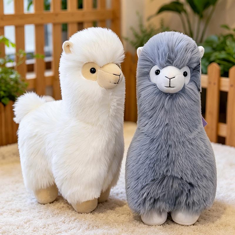 White Alpaca Plush Toy - Cartoon Simulation Doll & Comfort Companion