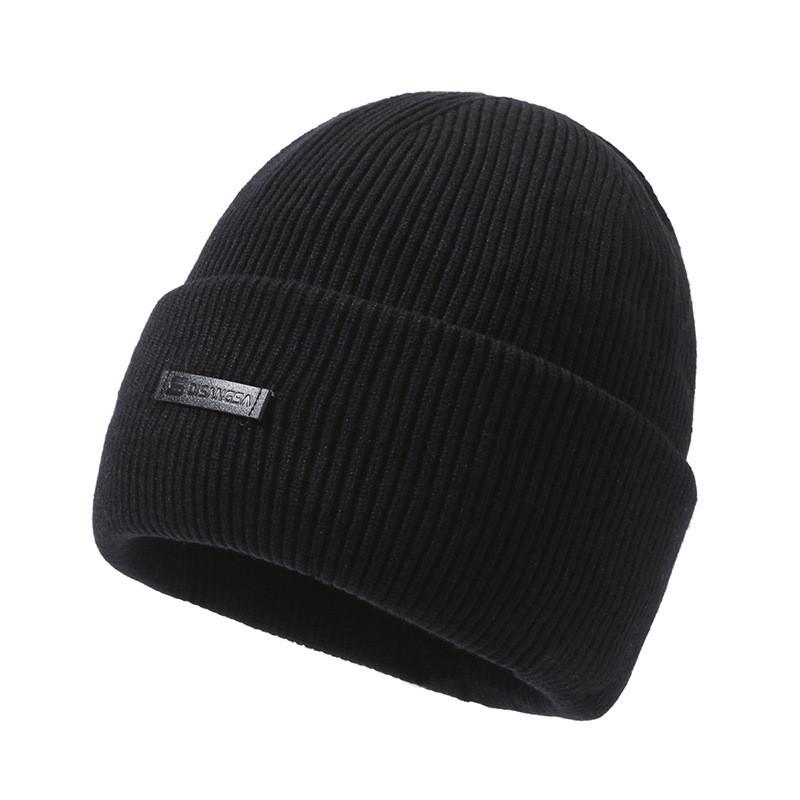 Knitted Hat With Embroidered Letters For Winter Outdoor Cycling And Cold Weather Comfort