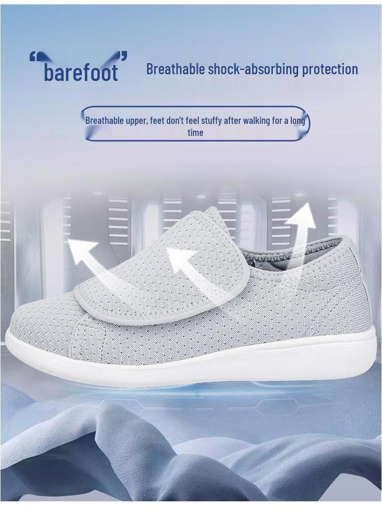 Women's Wide-Fit Breathable Lightweight Walking Shoes - Non-Slip Soft Sole for Elderly Moms & Grandmas