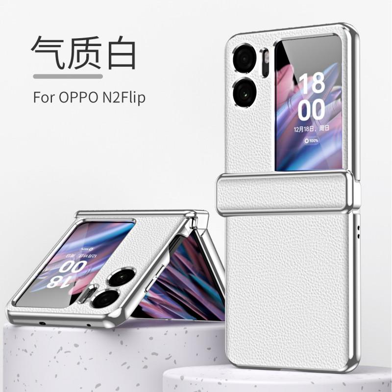 Magnetic Snap Case OPPO Find N2 Flip Leather-Feel Full Cover Shockproof Protective Shell With Anti-Fingerprint Design