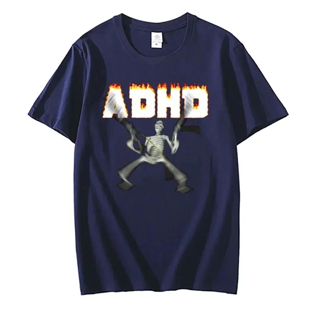 

Adhd Skeleton Meme T-shirts Classic Vintage Humor Horror Funny Skull T Shirt Men Women Oversized high quality soft Comfortable 4XL