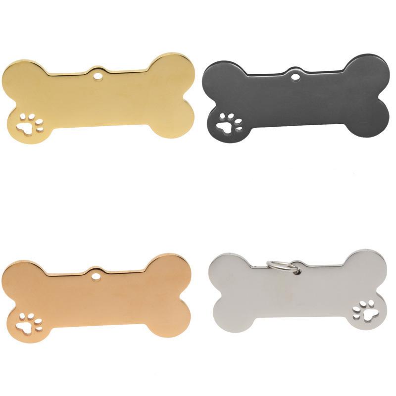 Cross-Border Fashion Stainless Steel Pet ID Tag - Anti-Lost Dog Tag Pendant with Engraved Titanium Steel Military Charm.