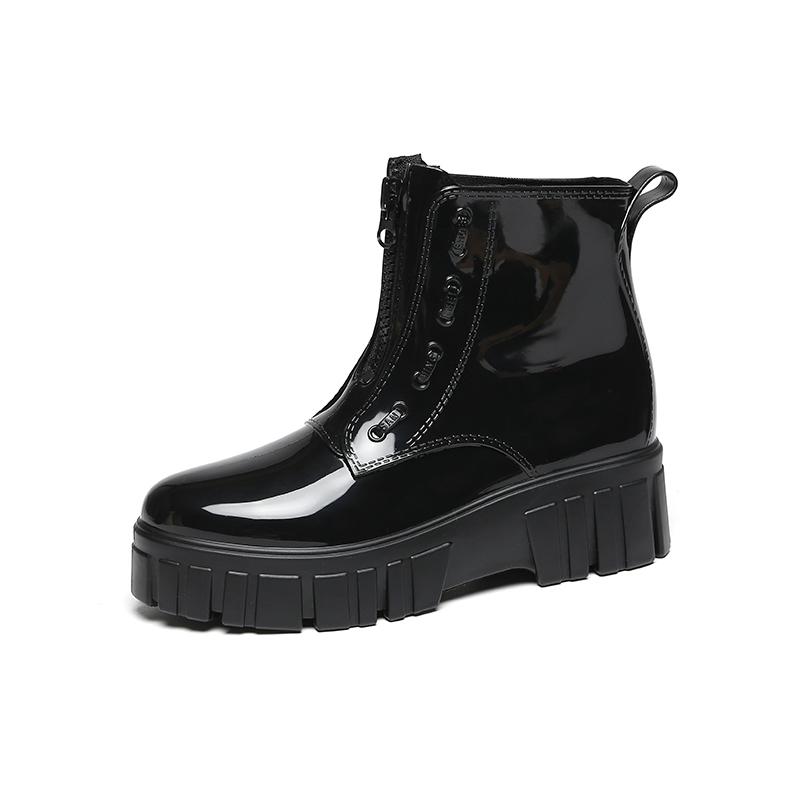 2024 Women Outer Wear Rain Boots Cute Waterproof Shoes Korean Short Slip Slip Shoes Women Rain Boots Thick Sole Rubber Shoes